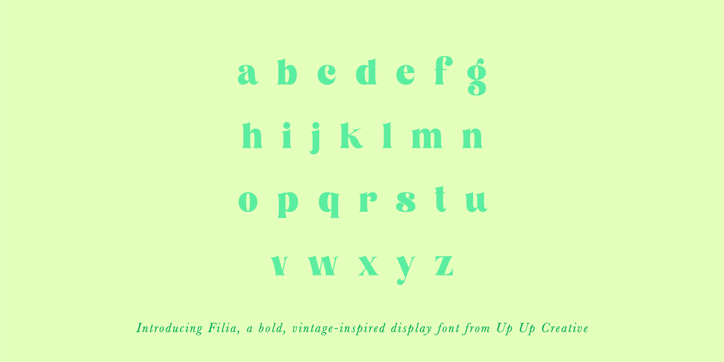 Example font Filia #12